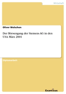 Title: Der Börsengang der Siemens AG in den USA März 2001