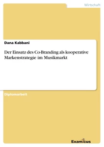 Titel: Der Einsatz des Co-Branding als kooperative Markenstrategie im Musikmarkt