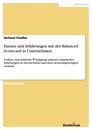 Title: Einsatz und Erfahrungen mit der Balanced Scorecard in Unternehmen. 	