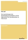 Titel: Die Auswirkungen der Kapitaladäquanzrichtlinie auf die Eigenmittel der Kreditinstitute in Österreich