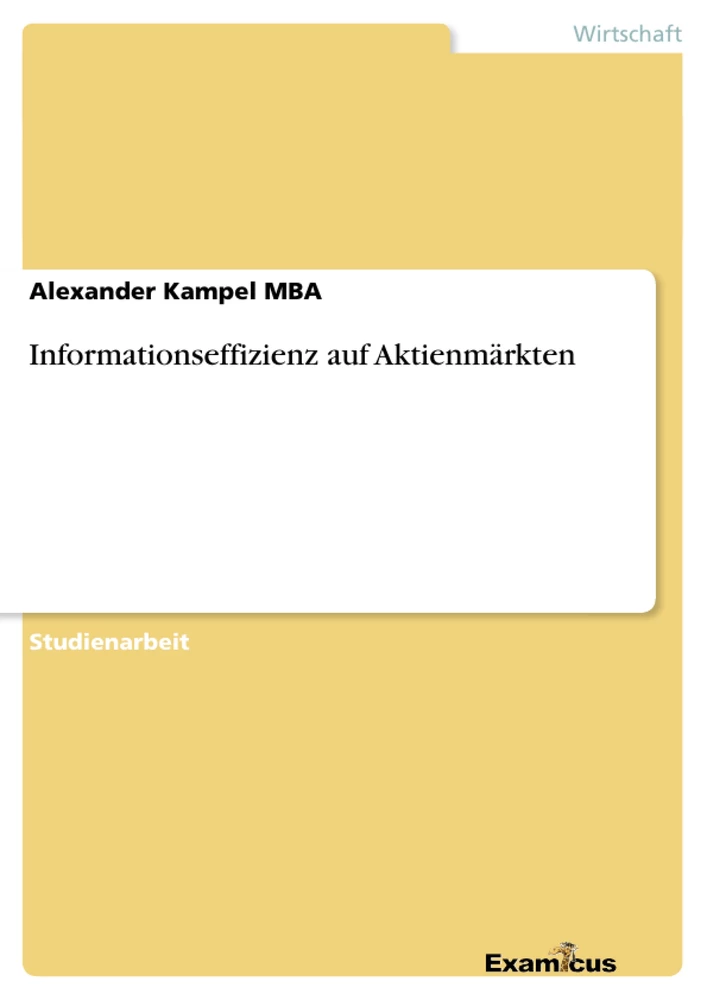 Título: Informationseffizienz auf Aktienmärkten