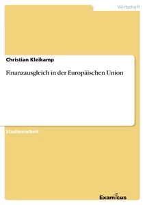 Título: Finanzausgleich in der Europäischen Union