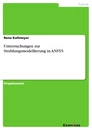 Titel: Untersuchungen zur Strahlungsmodellierung in ANSYS