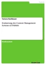 Título: Evaluierung des Content Management Systems eZ Publish