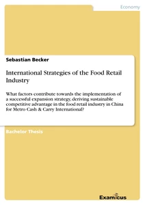 Titel: International Strategies of the Food Retail Industry	