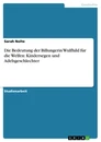 Titel: Die Bedeutung der Billungerin Wulfhild für die Welfen: Kindersegen und Adelsgeschlechter