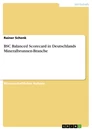 Título: BSC Balanced Scorecard in Deutschlands Mineralbrunnen-Branche