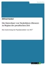 Title: Die Einwohner von Niederkleen (Hessen) zu Beginn der preußischen Zeit