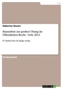 Titre: Hausarbeit zur großen Übung im Öffentlichen Recht - SoSe 2011