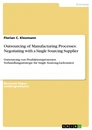 Titel: Outsourcing of Manufacturing Processes: Negotiating with a Single Sourcing Supplier