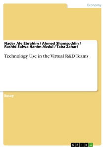 Titre: Technology Use in the Virtual R&D Teams
