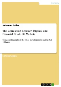 Title: The Correlation Between Physical and Financial Crude Oil Markets