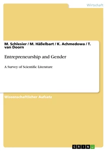 Titel: Entrepreneurship and Gender