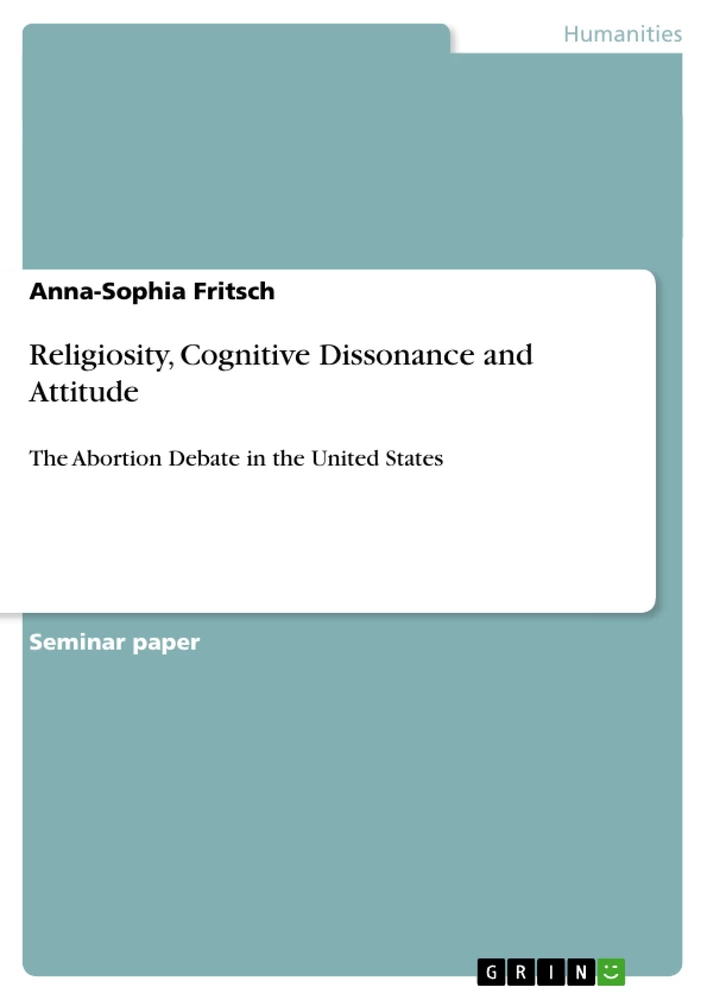 Titel: Religiosity, Cognitive Dissonance and Attitude