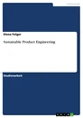 Title: Sustainable Product Engineering
