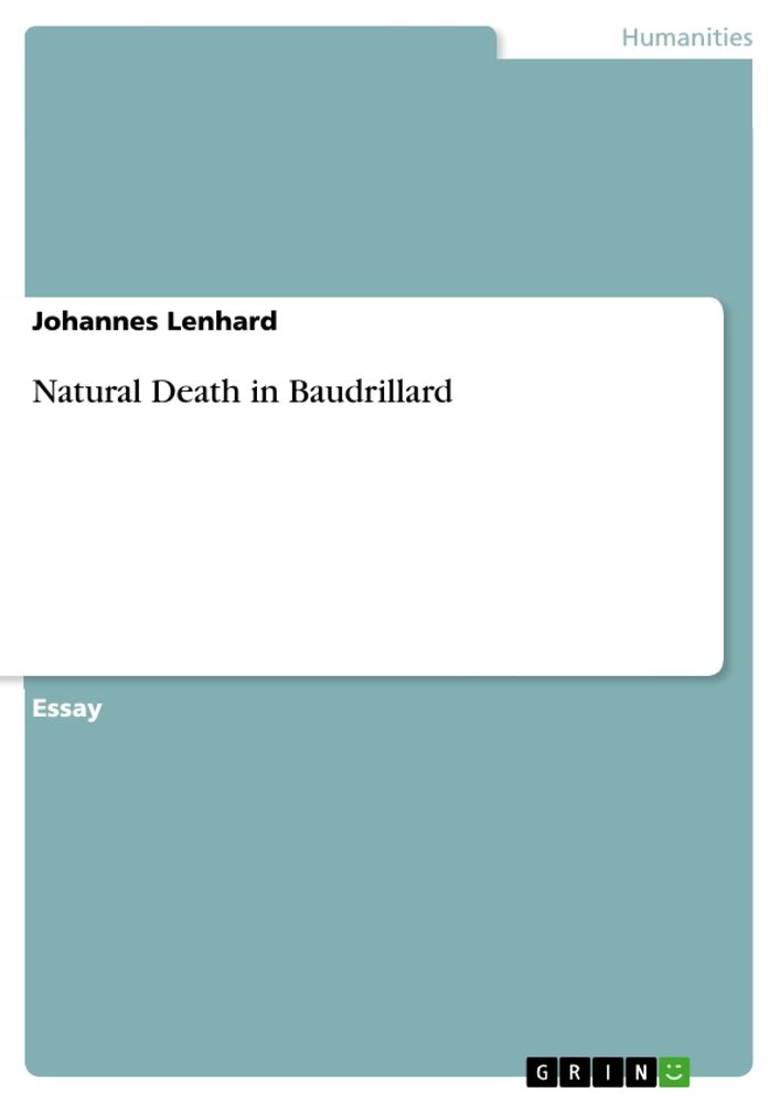 Title: Natural Death in Baudrillard