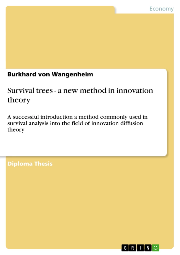 Title: Survival trees - a new method in innovation theory