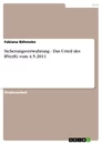 Título: Sicherungsverwahrung - Das Urteil des BVerfG vom 4.5.2011