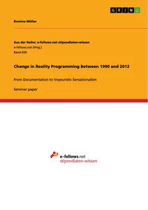 Título: Change in Reality Programming Between 1990 and 2012