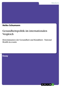 Titel: Gesundheitspolitik im internationalen Vergleich