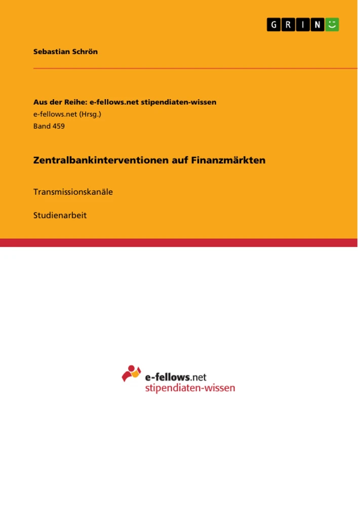 Titel: Zentralbankinterventionen auf Finanzmärkten