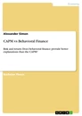 Titel: CAPM vs Behavioral Finance