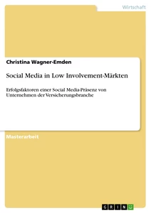Title: Social Media in Low Involvement-Märkten