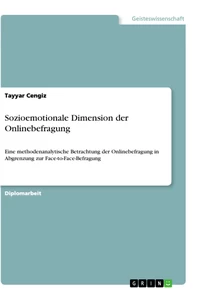 Título: Sozioemotionale Dimension der Onlinebefragung
