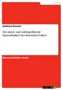 Título: Die innen- und außenpolitische Erpressbarkeit des deutschen Volkes