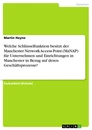 Titel: Welche Schlüsselfunktion besitzt der Manchester Network Access Point (MaNAP) für Unternehmen und Einrichtungen in Manchester in Bezug auf deren Geschäftsprozesse?