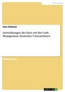 Title: Auswirkungen des Euro auf das Cash Management deutscher Unternehmen