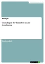 Titre: Grundlagen der Textarbeit in der Sozialkunde