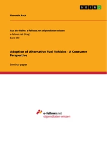 Titel: Adoption of Alternative Fuel Vehicles - A Consumer Perspective
