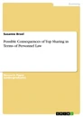Título: Possible Consequences of Top Sharing in Terms of Personnel Law