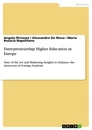 Título: Entrepreneurship Higher Education in Europe