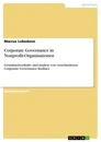 Titel: Corporate Governance in Nonprofit-Organisationen