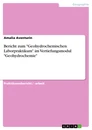 Title: Bericht zum "Geohydrochemischen Laborpraktikum" im Vertiefungsmodul "Geohydrochemie"
