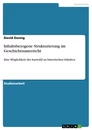 Título: Inhaltsbezogene Strukturierung im Geschichtsunterricht