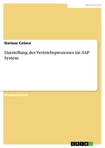 Titel: Darstellung des Vertriebsprozesses im SAP System