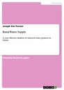 Title: Rural Water Supply