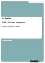 Titre: 2011 – Jahr der Integration 