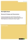 Titel: Research Design and Dissertation