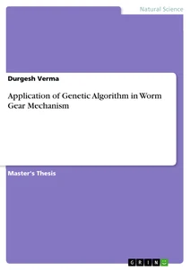 Titre: Application of Genetic Algorithm in Worm Gear Mechanism