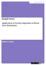 Título: Application of Genetic Algorithm in Worm Gear Mechanism