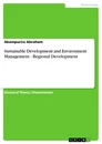 Titre: Sustainable Development and Environment Management - Regional Development