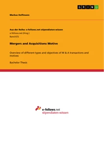 Titel: Mergers and Acquisitions Motive