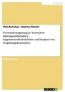 Titel: Vorstandsvergütung in deutschen Aktiengesellschaften. Angemessenheitsdebatte und Analyse von Vergütungskonzepten