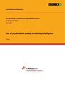 Título: Use of psychometric testing in defining intelligence