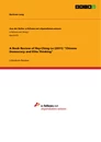 Title: A Book Review of Rey-Ching Lu (2011) "Chinese Democracy and Elite Thinking"