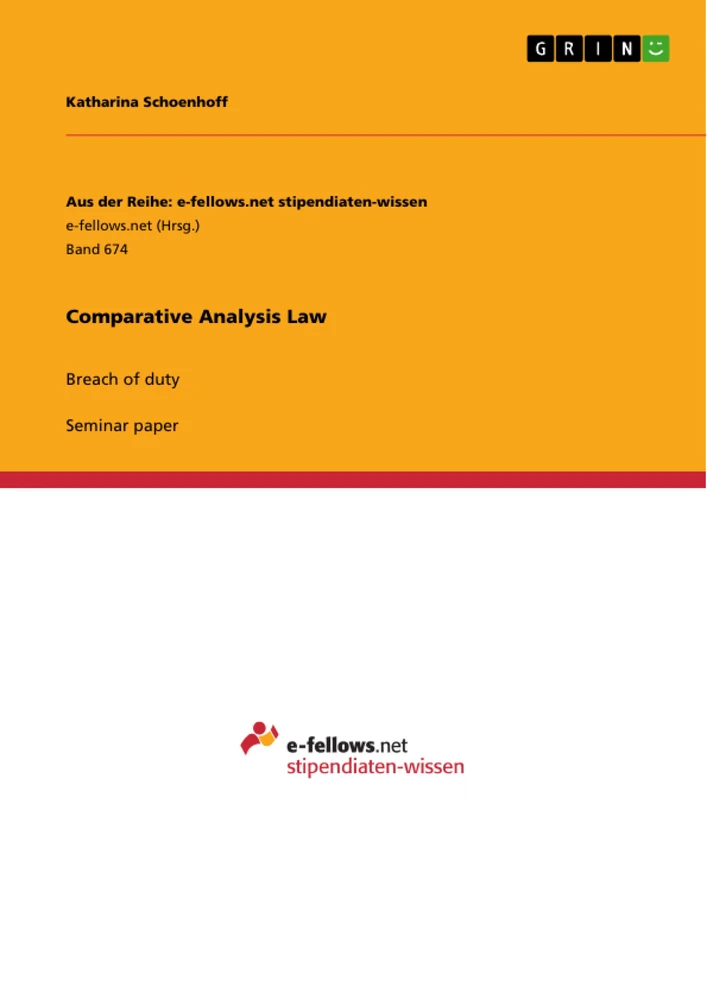 Titel: Comparative Analysis Law